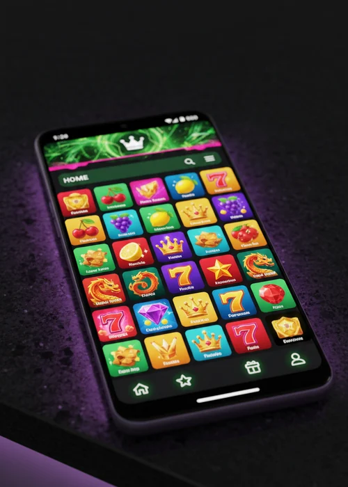 Helspin Casino mobile Benutzeroberfläche mit Willkommensbonus und beliebten Spielautomaten auf einem Smartphone